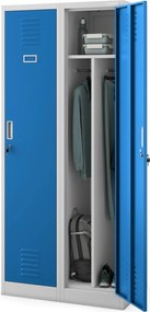 Szafa socjalna czterokomorowa Kacper 80x50x180 cm szary/niebieski