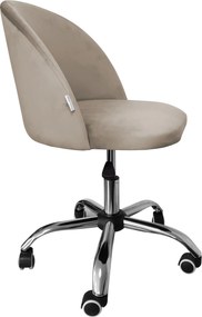 Fotel obrotowy COLIN krzesło biurowe fotel ergonomiczny do biurka : Kolor Stelaża - Chrom, Kolor tkaniny - VELVET - MG09, Typ siedziska - Siedzisko obrotowe 360°, Typ tkaniny - Velvet