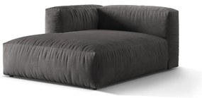 Szary aksamitny moduł sofy (lewostronny) Martina – Micadoni