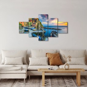 Obraz - Wioska śródziemnomorska (125x70 cm)