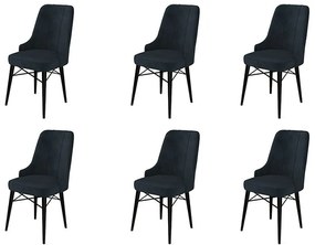 Zestaw krzeseł do jadalni Pare Anthracite, 6 szt.