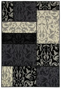 Dywan nowoczesny Luna Elements  Patchwork Czarny 140 cm x 200 cm