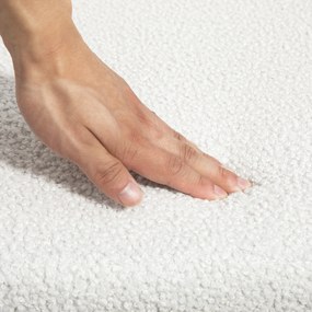 HOMCOM Fotel do Home Office, regulowany fotel biurowy na kółkach, pokrycie aksamitne, podstawa metalowa, Kremowy