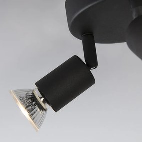 Industrialny reflektor czarny, regulowany, okrągły, 3-punktowy - Jeany