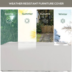 Outsunny Pokrowiec na meble ogrodowe, wodoodporny, przeciwsłoneczny, osłona ochronna 600D Oxford 210 x 140 x 80 cm, szary | Aosom PL