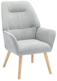 Fotel tapicerowany szary - OSIMO