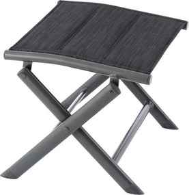 Składane aluminiowe krzesło - czarna, ciemnoszara rama