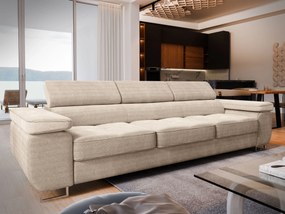 Masseno Sofa MOSINE z funkcją spania, Rozkładana sofa - Kremowy, POSO 100