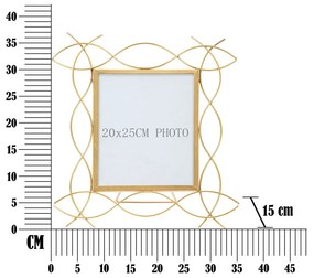 Metalowy stojąca ramka na zdjęcia Mauro Ferretti Glam X, 35,5x37 cm