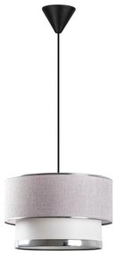 Lampa wisząca Cake - jasnoszara, srebrna