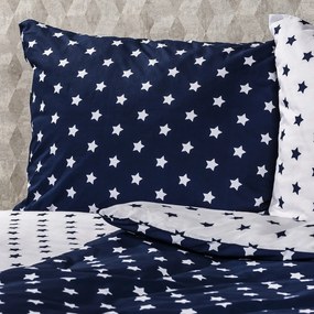 4Home pościel bawełniana Stars Navy blue, 160 x 200 cm, 70 x 80 cm