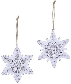 Zestaw 2 ozdób choinkowych Ego Dekor Misto Snowflakes
