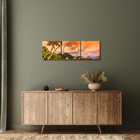 Obraz - Bora Bora Island (z zegarem) (90x30 cm)