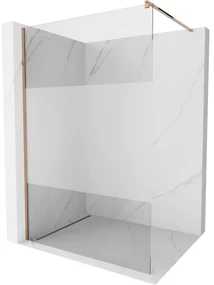 Mexen Kioto ścianka prysznicowa Walk-in 70 x 200 cm, transparent/szron 8 mm, różowe złoto - 800-070-101-60-35