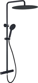 Zestaw prysznicowy z baterią termostatyczną DRAGOR, matowa czerń