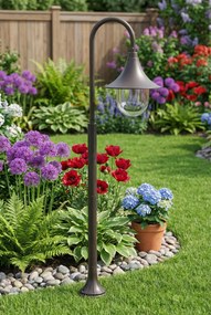 Brązowa niska lampa zewnętrzna stojąca - A464 K6-Z49