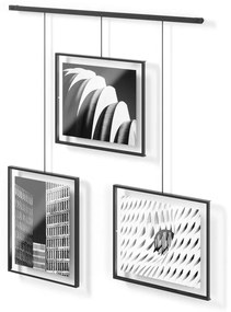 Czarne metalowe ramki ścienne zestaw 3 szt. 73x82 cm Exhibit – Umbra