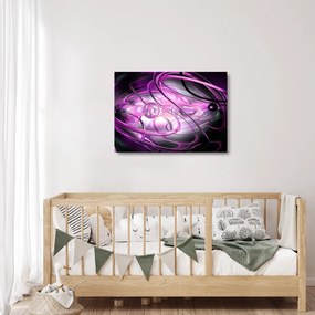 Obraz na szkle - piękna fioletowa abstrakcja (70x50 cm)