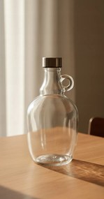 Karafka szklana Butelka Galon 1000ml Ucho Dama Na Wino Whisky Grube Szkło