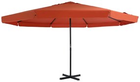 Okrągły w kolorze parasol ogrodowy terakoty D7-L05