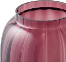 Czerwony szklany ręcznie wykonany wazon (wysokość 21 cm) – House Nordic