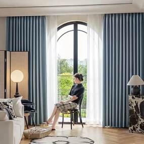 ARÔME HOME Zasłona zaciemniająca niebieski denim,135 x 245 cm