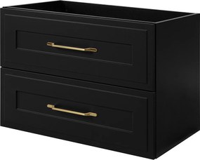 Szafka podumywalkowa w stylu klasycznym, czarna, 80 x 57 x 46 cm