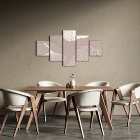 Obraz - Beżowe liście N⁰1 (125x70 cm)