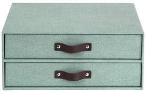 Zielony kartonowy organizer z szufladką Birger Canvas Paper Laminate – Bigso