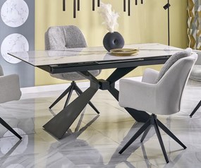 Rozkładany stół Luciano Halmar efekt białego marmuru