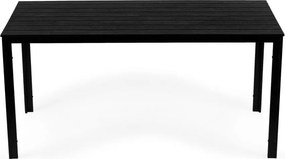 Stół ogrodowy polywood dla 6 osób Sorelia 156x78 cm, czarny
