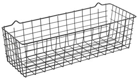Czarny ścienny koszyk kuchenny Metaltex Koala Lava