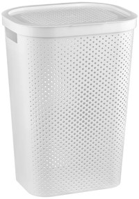 Biały plastikowy kosz na pranie 60 l Infinity – Curver