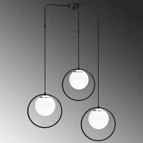 Czarna metalowa lampa wisząca Opviq lights Nazarios