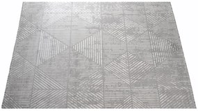 Dywan nowoczesny 3D Anett trójkąty szary 200 cm x 290 cm