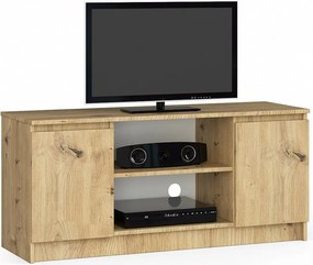 Szafka RTV AKORD Dąb Artisan 120 cm 2 drzwi kolor Dąb Artisan mat 2 półki 120x40x55 cm