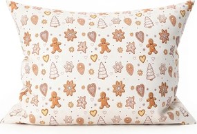 Bawełniana poszewka na poduszkę GINGERBREAD JOY 50x70 cm, beżowa