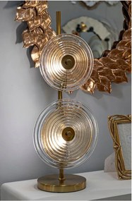 Lampa stołowa w kolorze złota ze szklanym kloszem (wysokość 63 cm) Venice – Mauro Ferretti