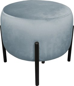 Pufa OLA loft ławka podnóżek metal : Kolor Stelaża - Czarny , Kolor tkaniny - VELVET - BL06, Typ tkaniny - Velvet
