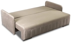 Sofa Rozkładana z Funkcją Spania LUMO Dwuosobowa Beżowa Nowoczesna do Salonu
