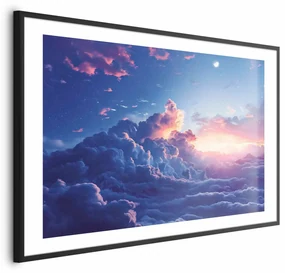 Plakat Nocne góry 60x40 cm z ramą czarną z marginesem ARTGEIST B