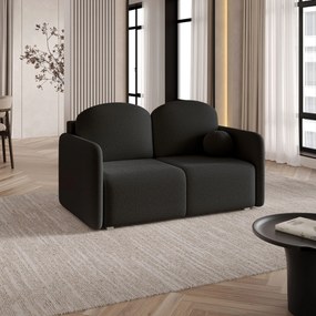 Masseno Sofa SUVI II z funkcją spania i pojemnikiem na pościel, Rozkładana sofa - Czarny, QUELLE 100