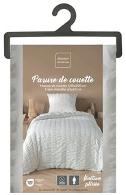 Biała pościel jednoosobowa z kory 140x200 cm Plissia – douceur d'intérieur