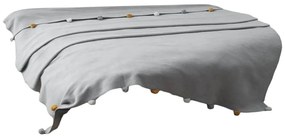 Szara polarowa narzuta 150x200 cm Pom Pom – Mijolnir