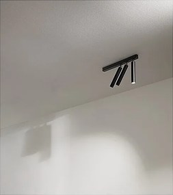 Perenz Czarny Cylindryczny Regulowany Kinkiet BAMBU LED 3-punktowy