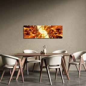 Obraz - Abstrakcja (z zegarem) (90x30 cm)