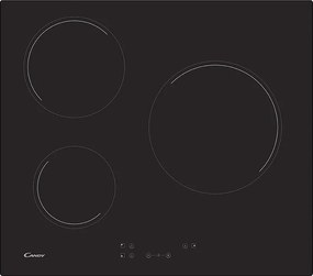 Płyta ceramiczna Candy CH63CC/4U2 3 pola grzewcze 5500W czarna z zabezpieczeniem przed dziećmi i przepełnieniem