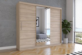 Szafa przesuwna ALBA I z lustrem 250 cm sonoma