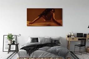 Obraz na płótnie Kobieta w Delikatnej Tkaninie