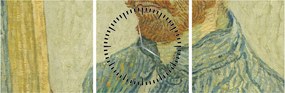 Obraz - Portrait of Vincent van Gogh, reprodukcje (z zegarem) (90x30 cm)